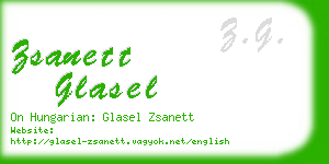 zsanett glasel business card